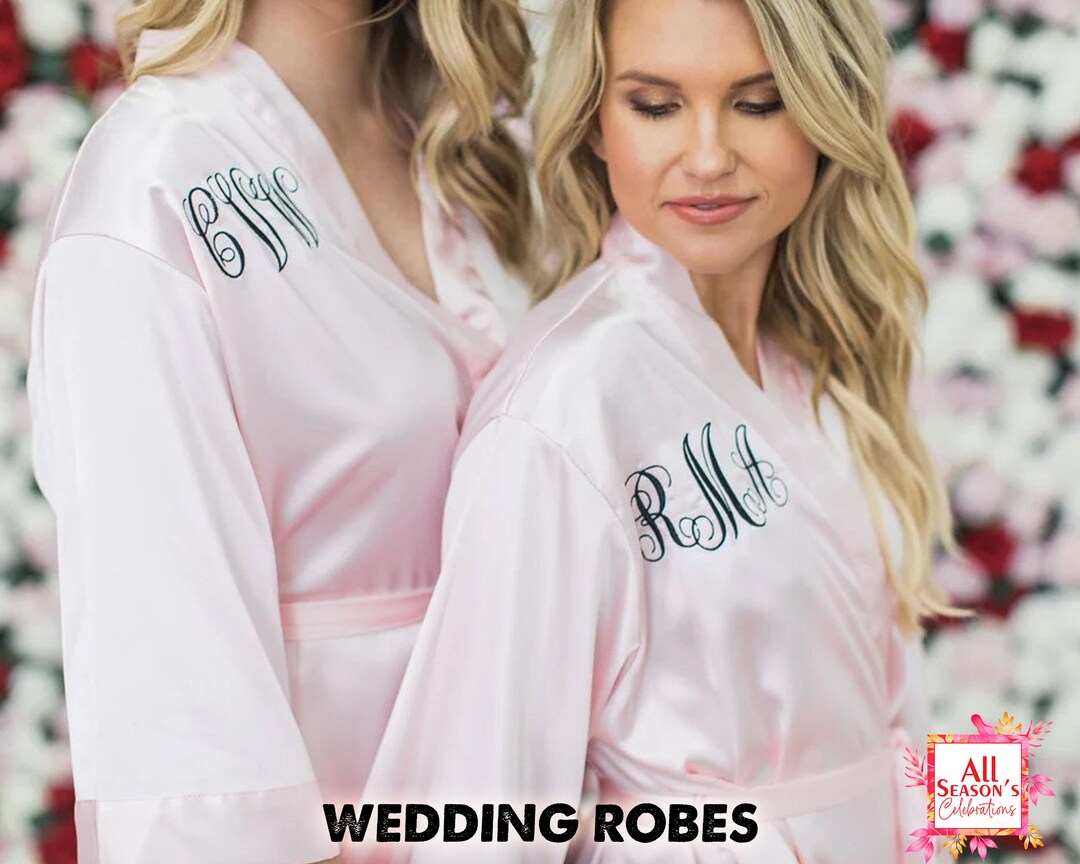 Embroidered Robe Bridesmaid Robe Bridesmaid Gift Bridal Etsy