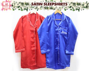 Camisa de dormir personalizada Camisas de dormir de lujo Camisas de dama de honor personalizadas Camisas de dormir con tu nombre Camisas de dormir Regalo para ella Regalo de bodas