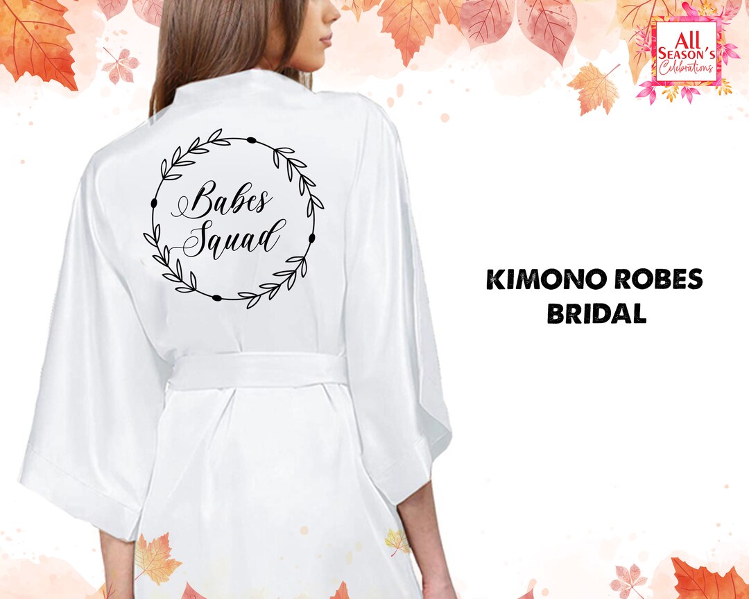Custom Wedding Robes Getting Ready Robes Bachelorette Robes Bridal