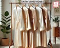 Bridal Robes | Customized Satin Long Robes | Burnt Orange Bridesmaid Robes | Bridesmaids Robes | Custom Bride Robe | Bridesmaid Party Gifts