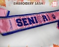 Customize Senior 2025 Sash Senior Sash Custom Border Sash Personalized Embroidery Lace Sash Custom Lace Sash Graduate 2025 Sash Senior Gifts product logo