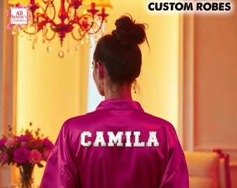Bridesmaid Robes Personalized Robes Custom Robes Bridal Robes Customized Robe Wedding Robes Satin Robe Kimono Robes Wedding Gift