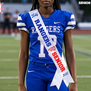 Personalized Senior Sash Customized Senior 2025 Sash Your Text Sash Senior Cheer Sash Megaphone, Soccer, Guard, Volleyball, Graduation Sash