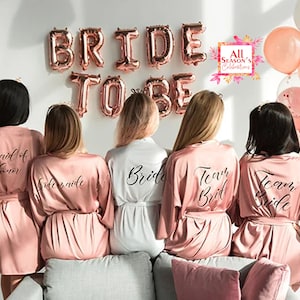 Bridesmaid Robes, Bridesmaid Gifts, Bridesmaid Proposal, Monogram Robe, Getting Ready Robes, Bridal Party Robes, Bride Robe, Silk Robes