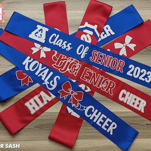 Senior Cheer Sash 2025 Customizable with Player Name, Team, and Sport Perfect for Game Day & Graduation Photo Personalized Senior Cheer Sash