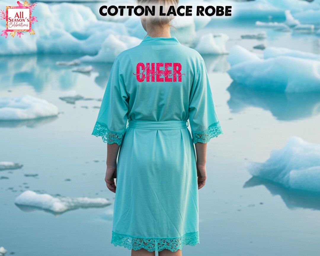 Teamwork Robe Custom Cheerleaders Rayon Lace Robe Personalized Team Spirit Getting ...
