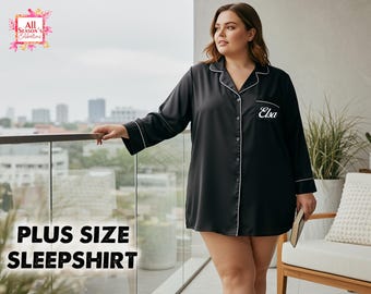 Camisa de dormir plus size personalizada, camisas de dormir de luxo, camisas de madrinha personalizadas, camisas de dormir com seu nome, camisas de dormir, presentes para ela