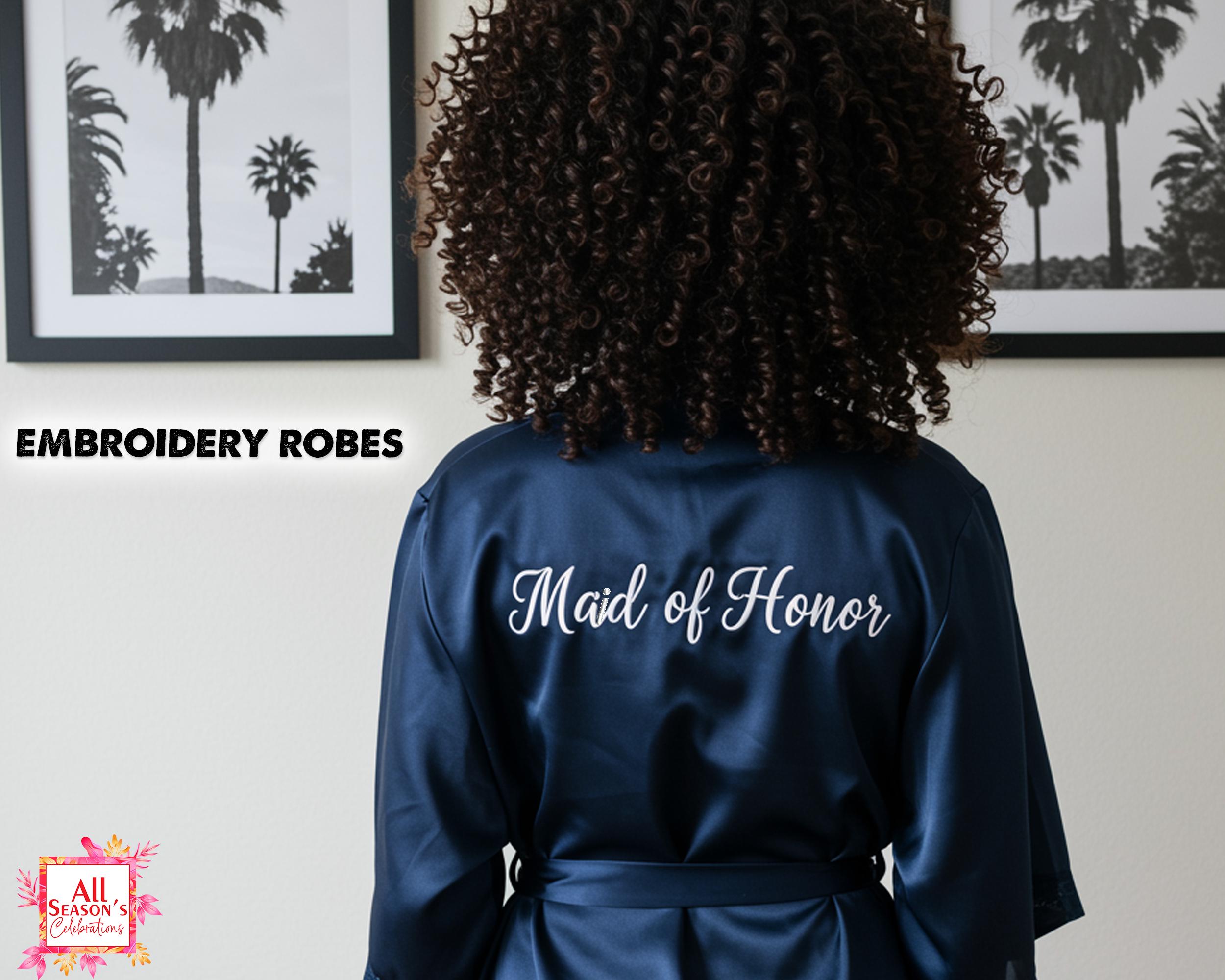 Personalized Embroidery Robes Custom Embroidered Robes Bridal Robes ...