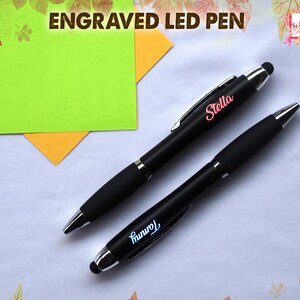 Personalized LED Pen Customized LED Pens With Stylus Custom Name Pens ...