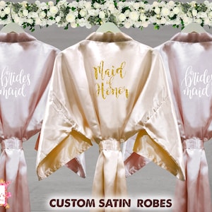 Customized Robes Bridesmaid Gift Custom Bridal Robe Personalized Robes Custom Robes Kimono Robes Hen Party Robe Birthday Robes Satin Robe