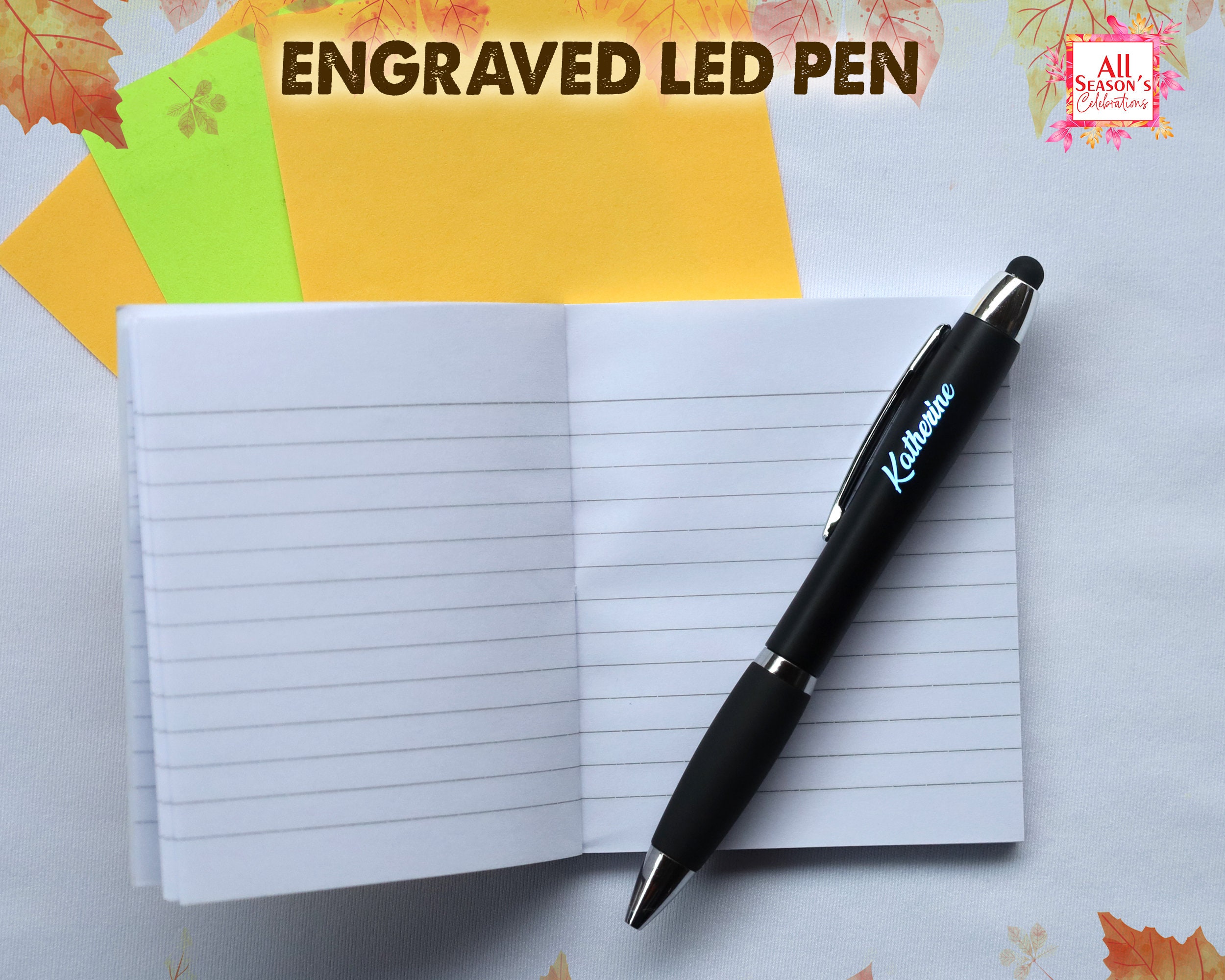Personalized LED Pen Customized LED Pens With Stylus Custom Name Pens ...