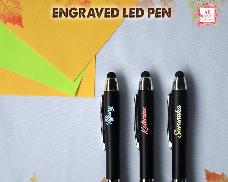 Personalized LED Pen Customized LED Pens With Stylus Custom Name Pens ...