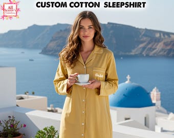 Custom Rayon Sleepshirt Personalized Oversized Nightshirt Bridesmaid Gift, Bridal Party Wear, Cozy Loungewear, Gift for Her, Sleepwear Shirt