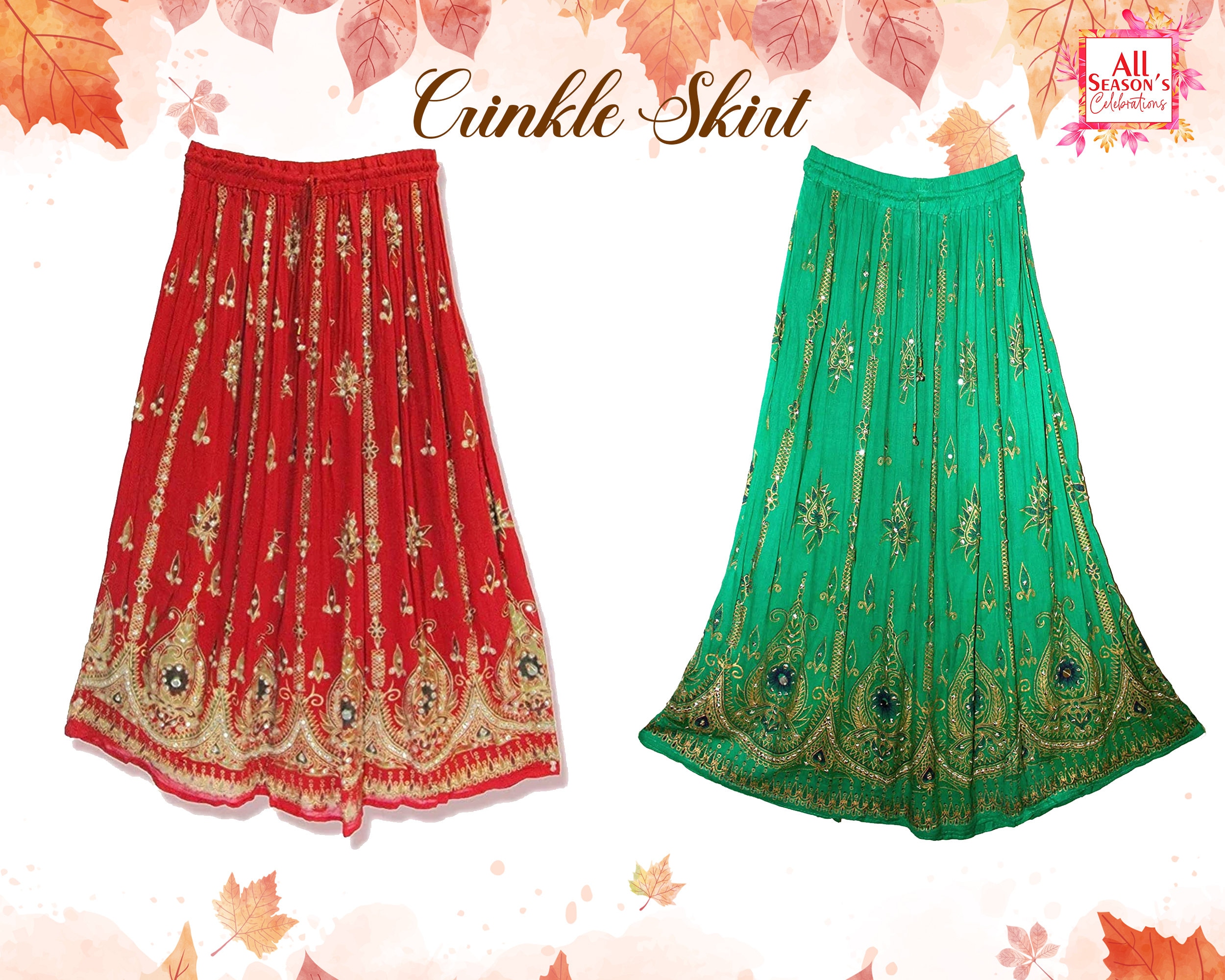 Patterned top indian skirt