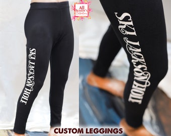 Customized Leggings Personalized Leggings Workout Leggings Yoga Leggings Gym Leggings Custom Print Leggings Bridal Leggings Gift For Her