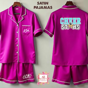 Customized Cheer Team Pajama Sets Cheer Stars Pajama Set Personalized Cheerleader Team Pajamas Set Your Design Pajama Dance Team Pajamas