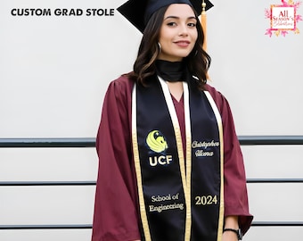 Embroidery Graduation Stole Personalized Nursing Stole Custom Text Stole Custom Graduation Stole Pageant Sash Graduation Sash Class of 2025