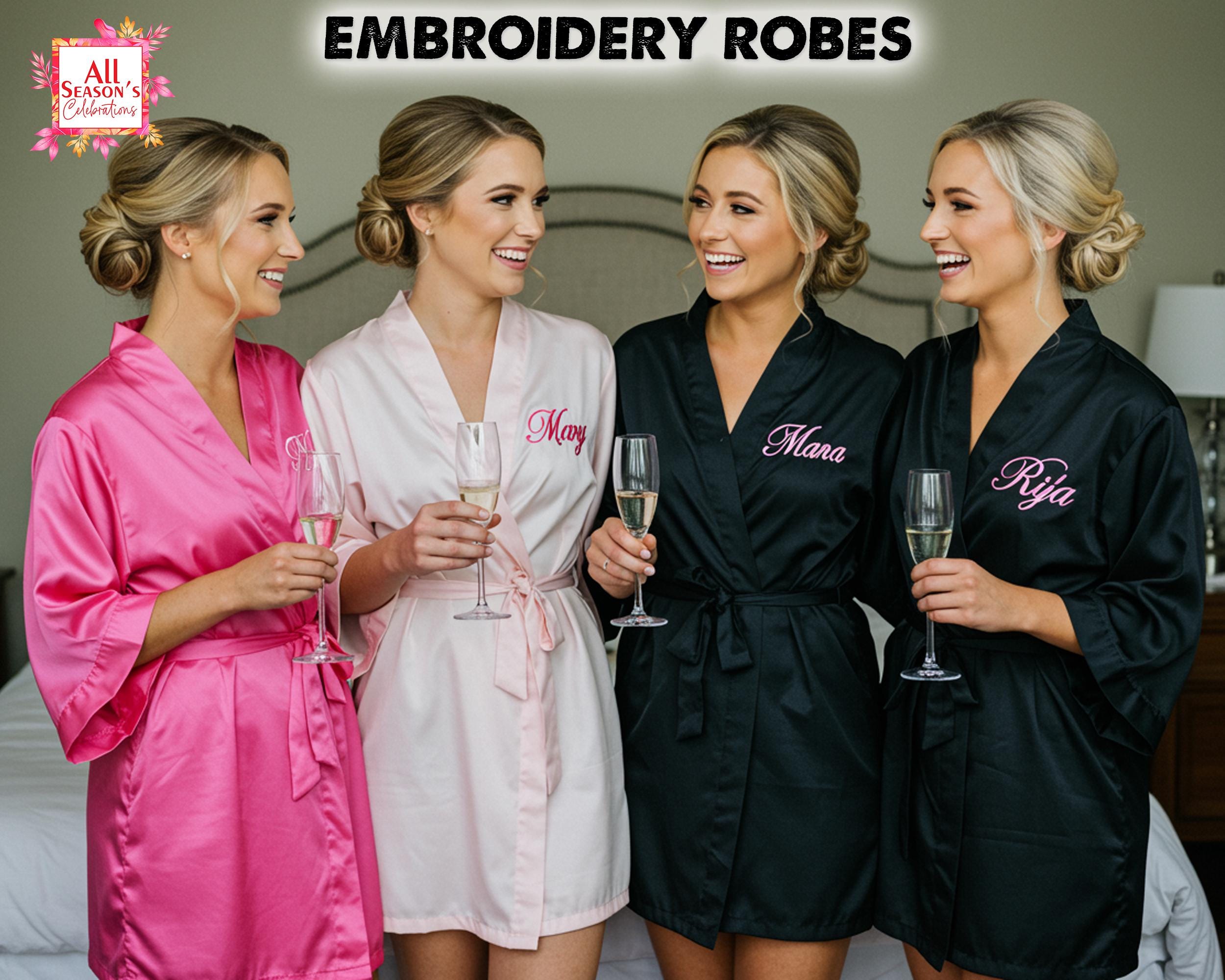 Customized Robe Customized Embroidery Robes Custom Embroidered Robes Bridal Robes ...