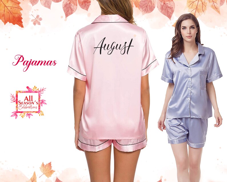 Personalized Pyjamas Set Bridal Pyjamas Bridesmaid Pyjamas Etsy