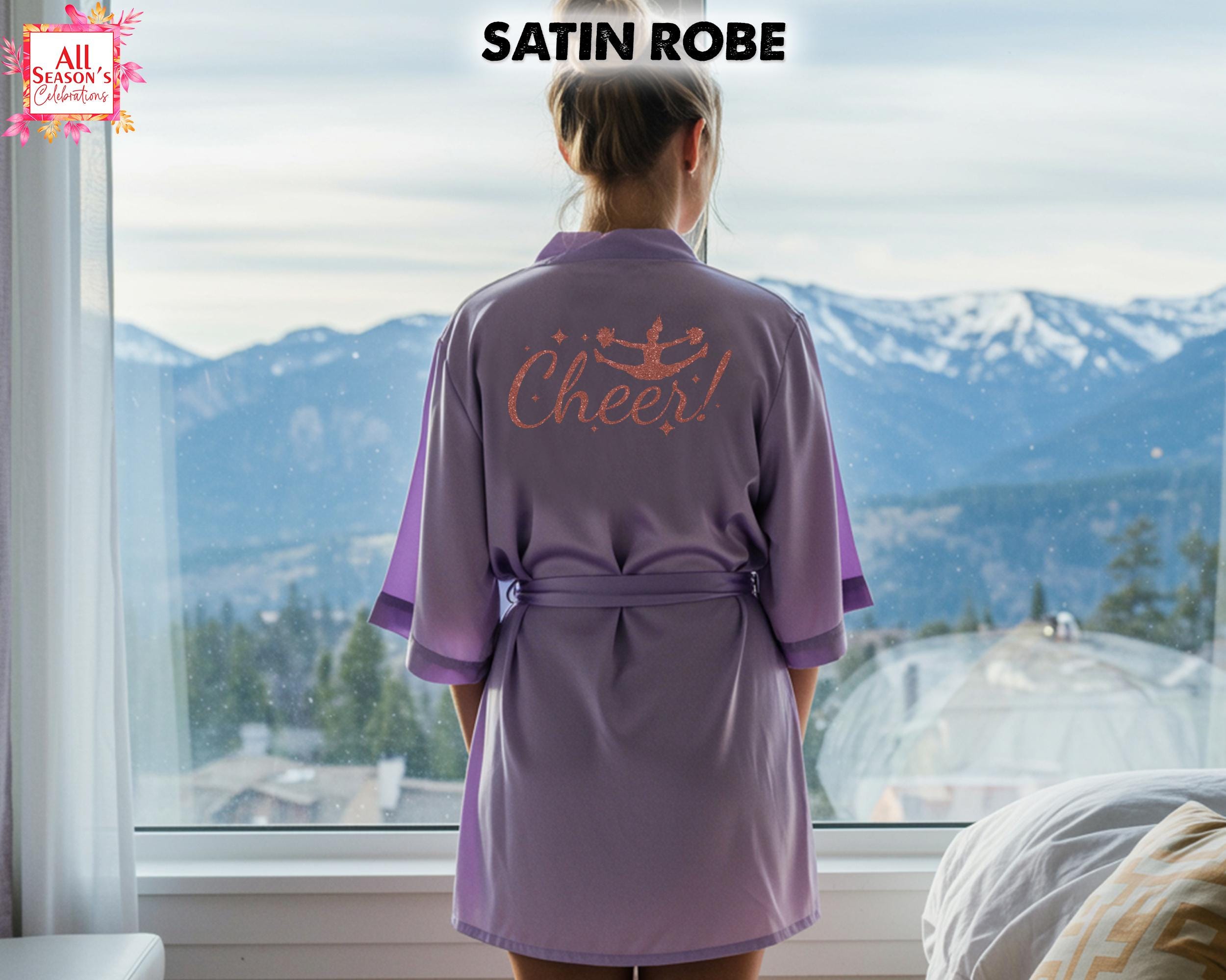 Coach Robe Satin Cheers Robe Personalized Cheerleader Robe Custom Wake up & Hit ...