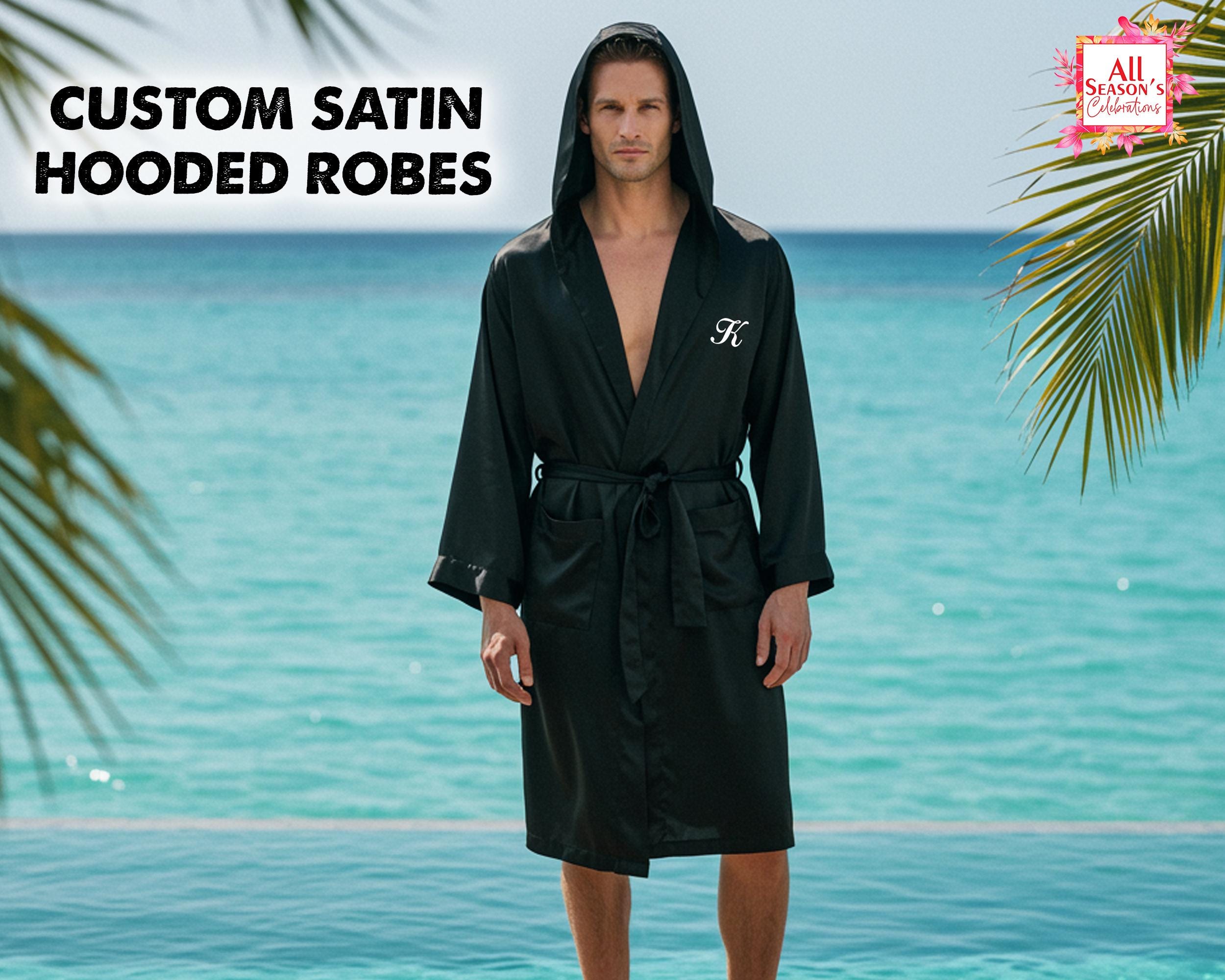 Custom Hooded Robe for Mens Personalized Hooded Robe Bridal Party Gift ...