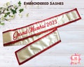 Personalized Embroidery Lace Sash Custom Lace Sash Lace Sash Customize Sash Bridesmaid Sash Custom Bridal Lace Sash Custom Border Sash product logo