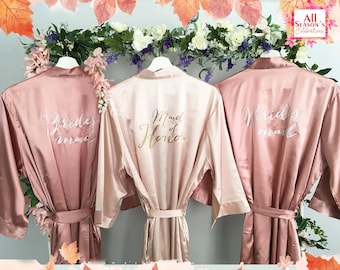 Customized Robes Bridesmaid Gift Custom Bridal Robe Personalized Robes Custom Robes Kimono Robes Hen Party Robe Birthday Robes Satin Robe