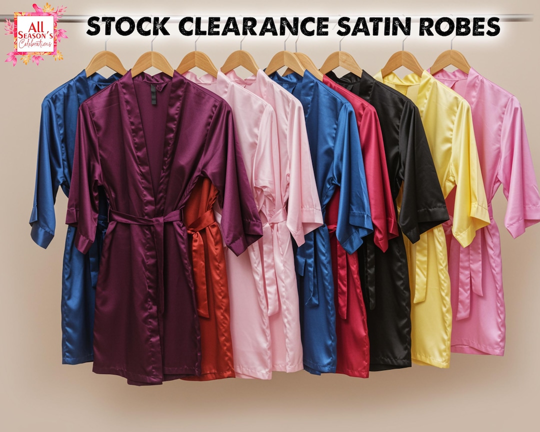 Stock Clearance Satin Robes, Bridal Robes, Bridesmaid Gifts, Birthday ...