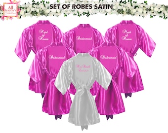Bridesmaids Robes Set | Custom Bride Robe | Burnt Orange Bridesmaid Robes | Rust Bridal Party Robes | Bridal Robes | Bridesmaid Party Gift