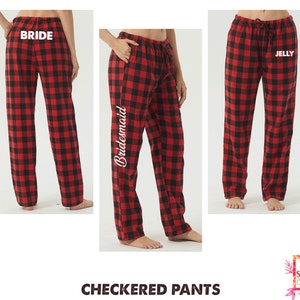 Buffalo Plaid Check Scotland Pink Lightweight Pajama Pants For