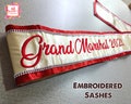 Customize Sash Bridesmaid Sash Custom Bridal Lace Sash Custom Border Sash Personalized Embroidery Lace Sash Custom Lace Sash Lace Sash