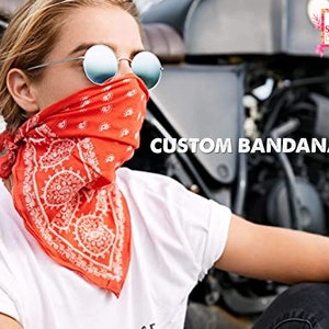 Personalized Bandana / Custom Bandana/Custom Name Bandana/Logo Bandana/Human/Custom Headband/Customizable Bandana/