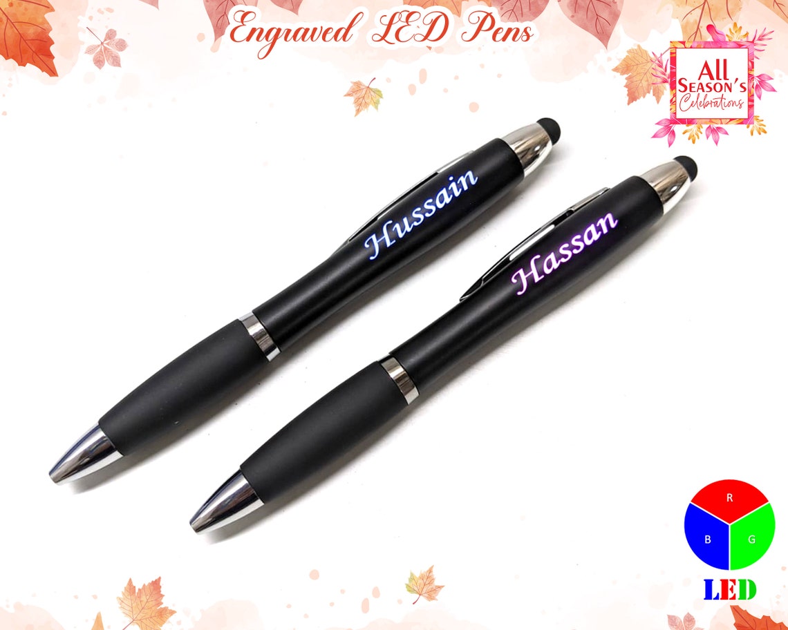Personalized LED Pen Customized LED Pens With Stylus Custom Name Pens ...