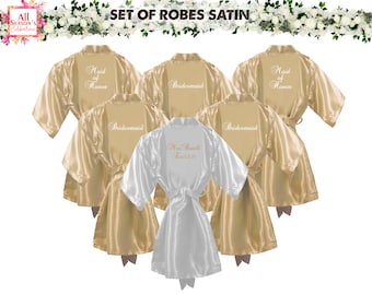 Custom Robes Bridal Robes Customized Robe Wedding Robes Customized Satin Robe Kimono Robes Night Wear Bride Robe Gift For Her Wedding Gift