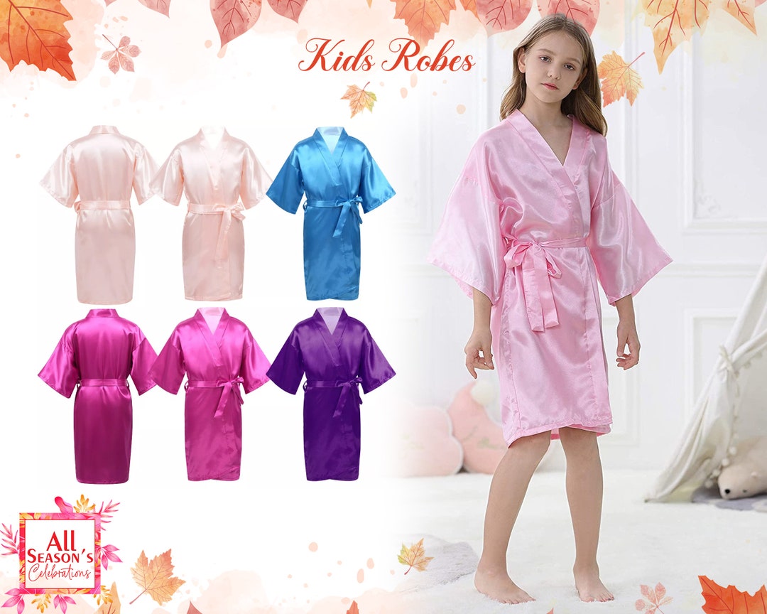 Kids Robes Flower Girl Robes Satin Robes Personalized Robes Bridal