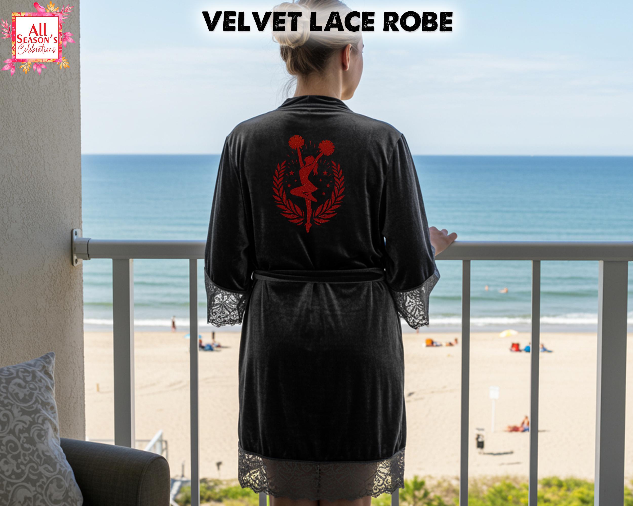 Coach Robe Custom Cheers Velvet Lace Robe Personalized Cheerleader Robe Wake up ...
