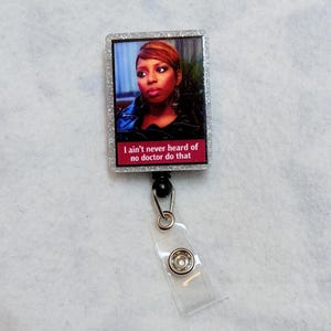 Nene Meme badge reel,  Retractable badge reel, Funny Face Badge reel, Medical ID Holder, ID Holder, Humor