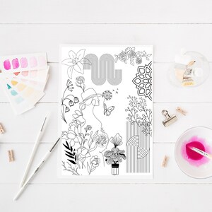 Livros de colorir para adultos para mulheres | Presentes de relaxamento na gravidez para mulheres | 10 páginas para colorir para impressão