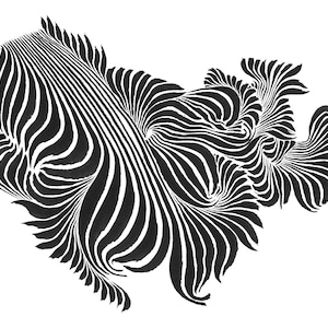 Abstract ink painting, Indian ink