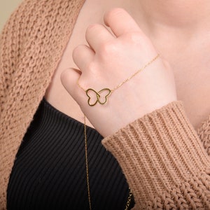 Double Heart Necklace, Interlocking Hearts Necklace, Two Hearts Necklace, Double Heart Necklace, Dainty Double Hearts Necklace, Linked Heart
