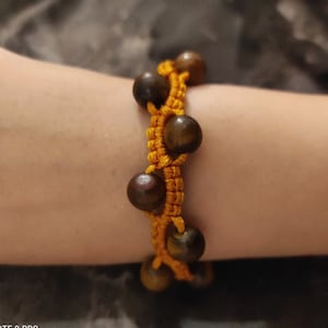 Tiger Eye Bracelet Woman•Handmade Bracelet •Real Tiger Eye Bracelet •Tiger Eye Womans Bracelet •Brown Tiger Eye Bracelet• Christmas, Macrome
