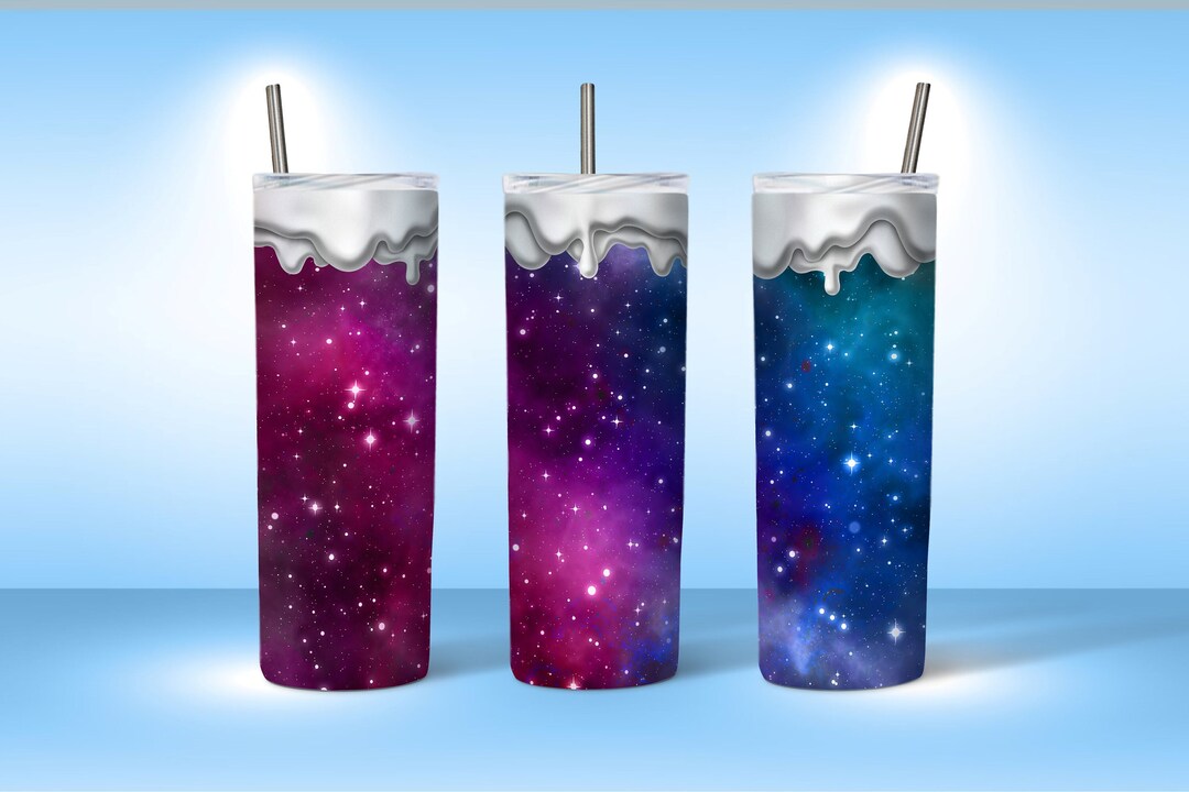 Milky Way Tumbler 20oz Skinny Tumbler Sublimation Galaxy Stars