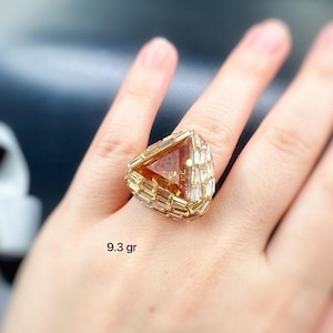 Alexandrite Women Ring, Handmade Women Ring, Turkish Handmade Silver Ladies Ring, Gold Plated Ring, Ladies Ring, 925k Sterling Silver Ring