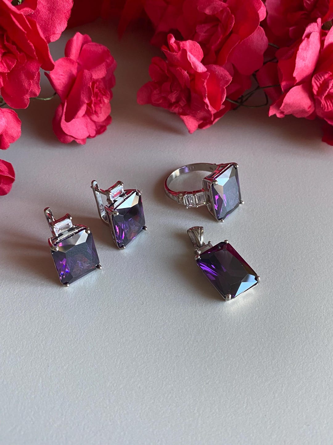 Amethyst Set, Authentic Set, Handmade Set Women, Turkish Handmade ...