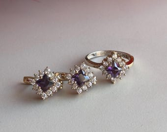 Handmade Amethyst 925 Sterling Silver Jewelry Set