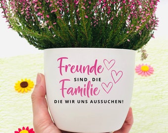 Blumentopf Geschenk beste Freundin - Geschenk bester Freund - Blumentopf Freundin - Blumentopf mit Spruch Freundschaft - personalisiert