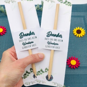 Abschiedsgeschenk Lehrer und Erzieher - Holzbleistift mit Karte - Danke, dass du UNS beim Wachsen geholfen hast - Nachhaltiges Geschenk