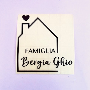 Mailbox sticker nameplate - family name - street - house number - personalized mailbox sticker - mailbox sign house image 7