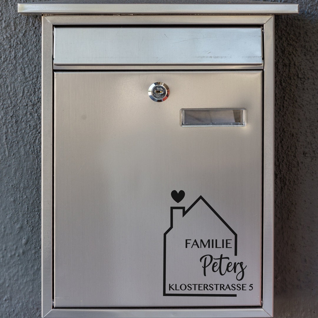 Mailbox Sticker Name Tag Family Name Street House Number Personalized