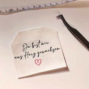 Aufkleber "Du bist mir ans Herz gewachsen" - Abschiedsgeschenk Lehrer/in oder Erzieher/in - DIY Sticker